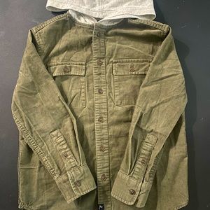 Art Class long sleeve with hood for boys size S color green and silver